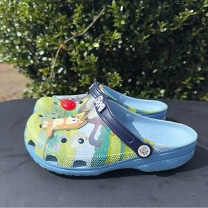 CROCS Bluey Cartoon Clogs Blue/Green Women’s Size 9 Men’s Size 7